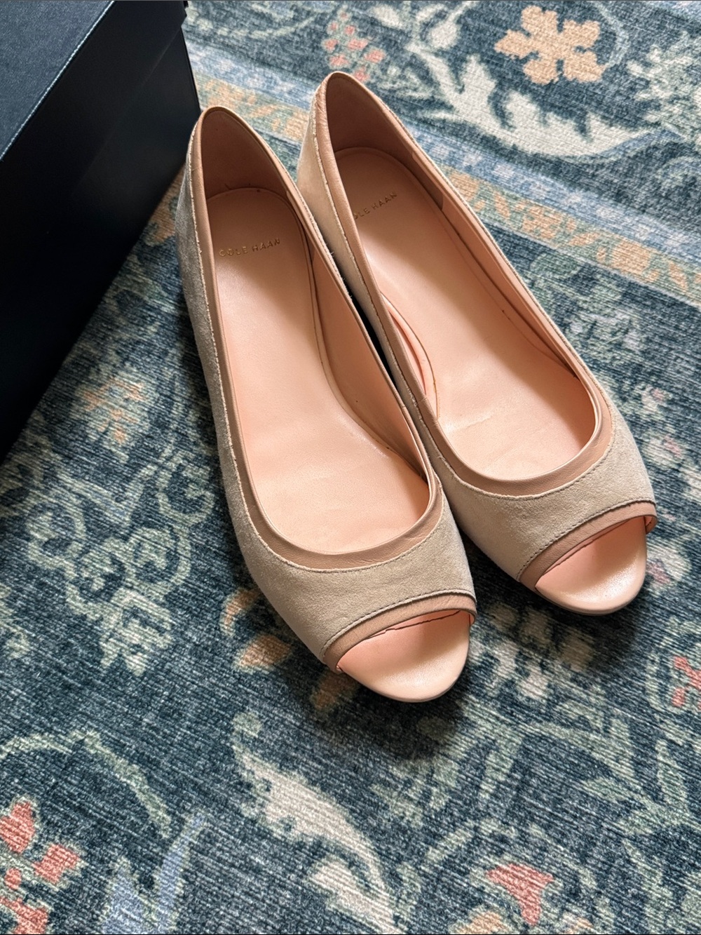 Cole Haan Peep Toe Flats